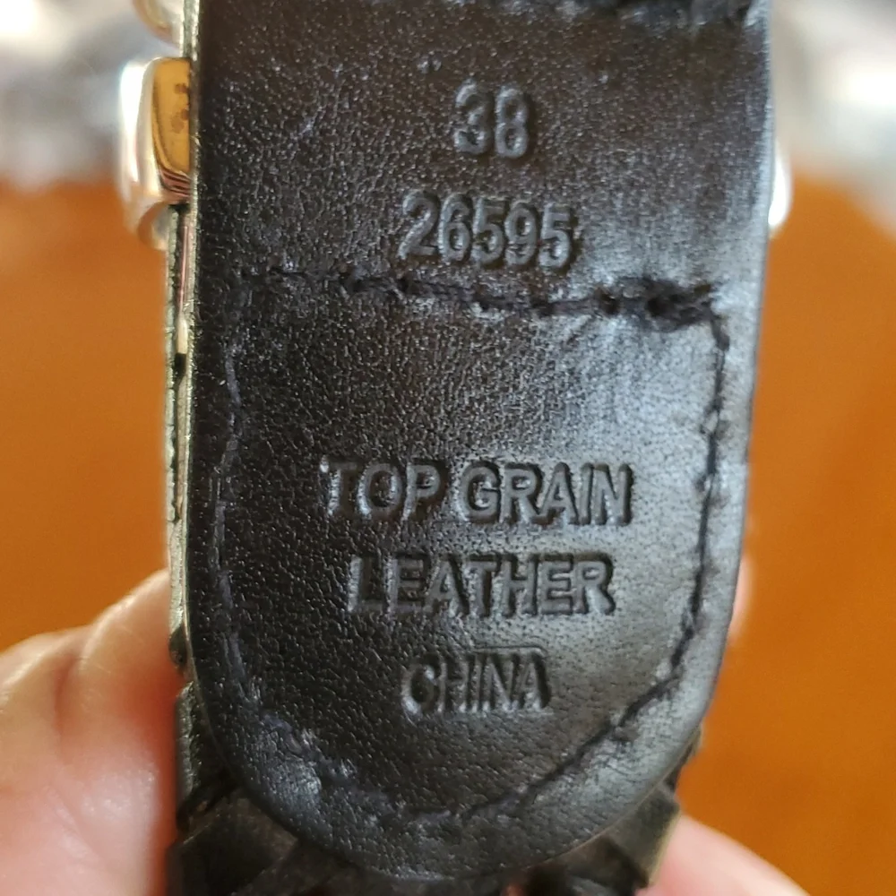 PGA Tour Leather Braided Belt Size 38